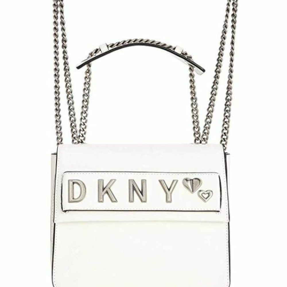 DKNY Women White Smoke Leather Small BackPK HDK110 - Picture 1 of 4